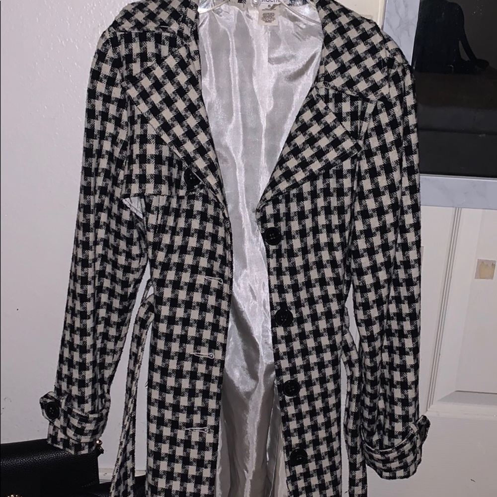 Black & white peacoat